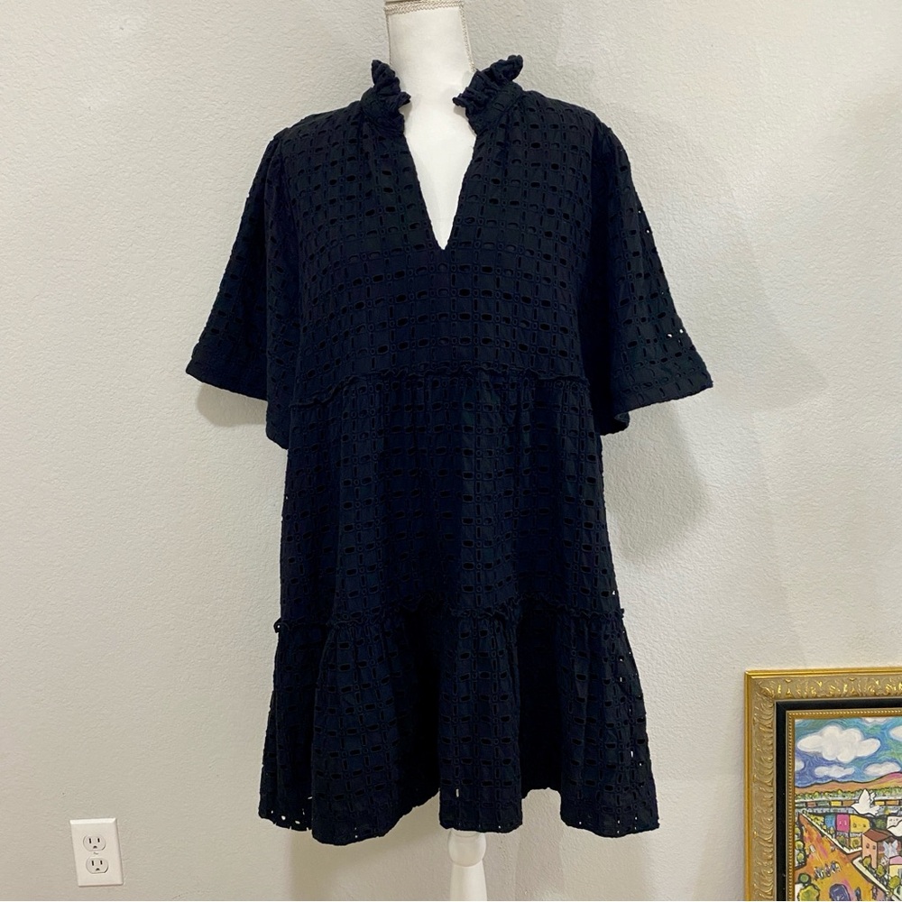 Tuckernuck Black‎ Eyelet Crawford Dress, 100% Cotton, Size XXXL - Picture 2 of 6